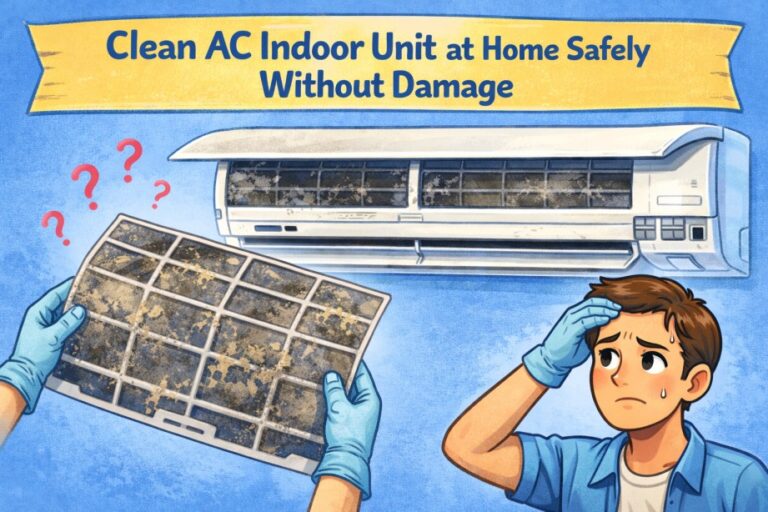 How to Clean AC Indoor Unit at Home Safely Without Damage