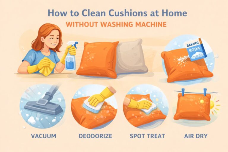 How to Clean Cushions at Home Without Washing Machine