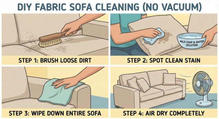 How to Clean Fabric Sofa at Home Without Vacuum Cleaner