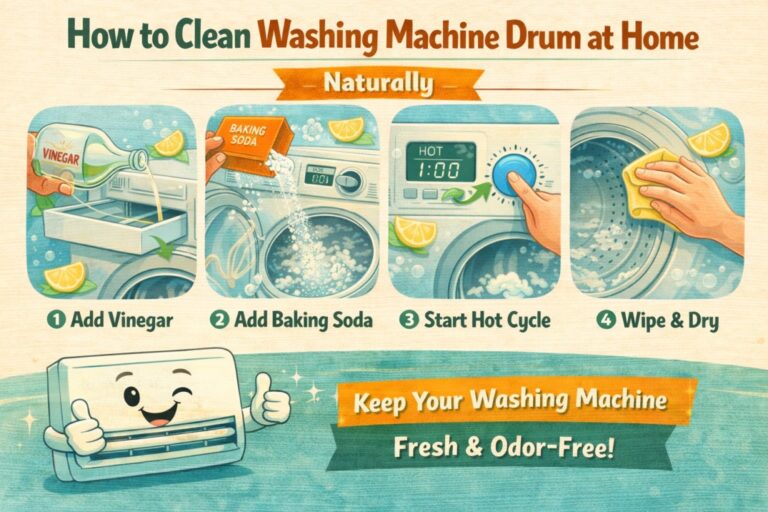How to Clean Washing Machine Drum at Home Naturally
