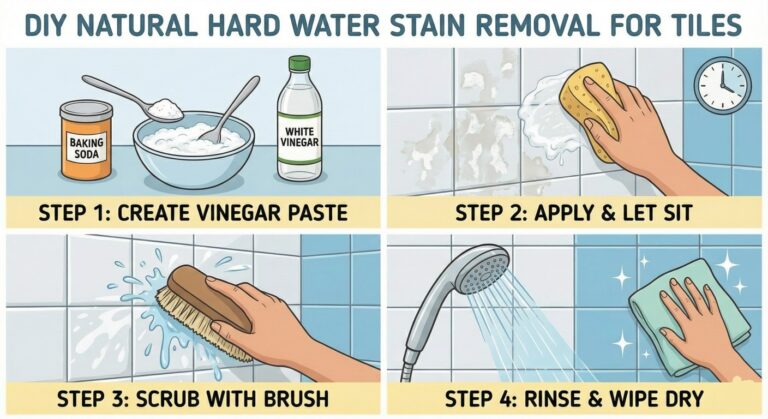 How to Remove Hard Water Stains From Bathroom Tiles Naturally