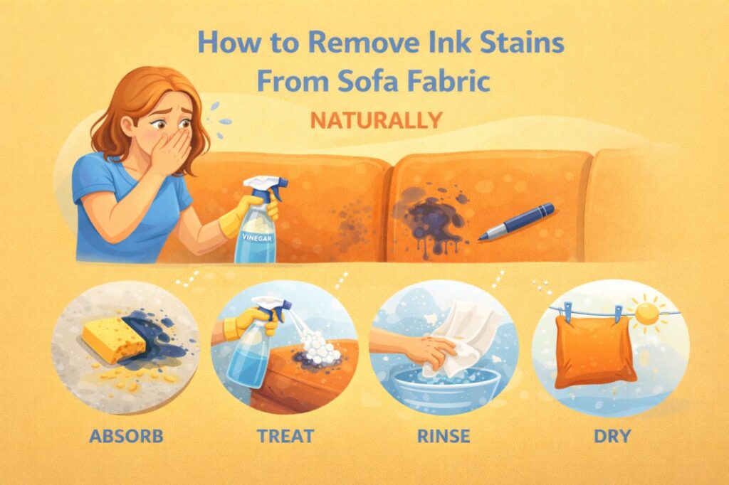 How to Remove Ink Stains From Sofa Fabric Naturally