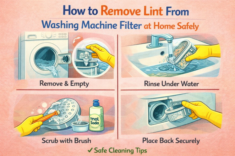 How to Remove Lint From Washing Machine Filter at Home Safely