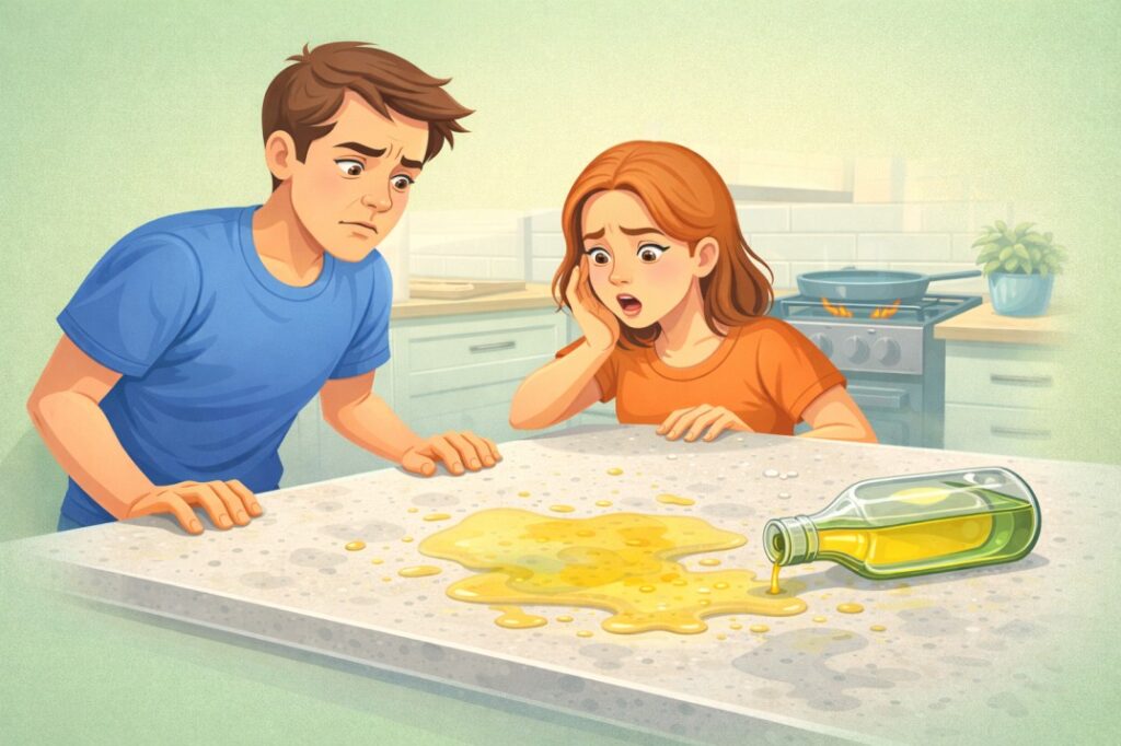 How to Remove Oil Stains From Kitchen Slab Easily