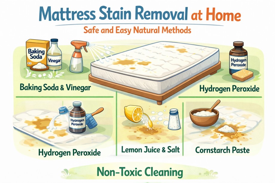 Mattress Stain Removal at Home – Safe and Easy Natural Methods