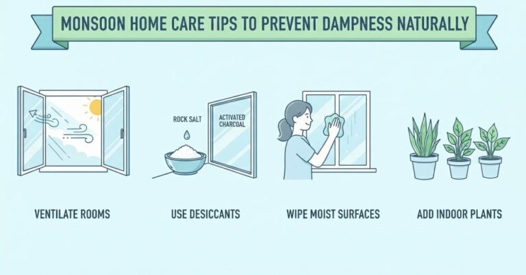 Monsoon Home Care Tips to Prevent Dampness Naturally