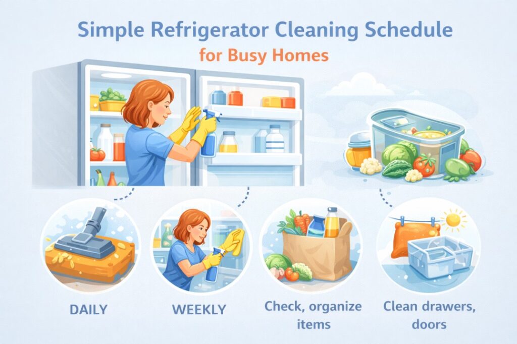 Simple Refrigerator Cleaning Schedule for Busy Homes